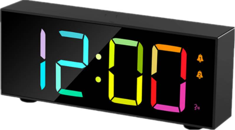 Dsport LED Alarm Clock Multi-function Colorful Digital Display