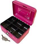 Cathedral Key Lockable Cash Box Lift Out 6 Compartment