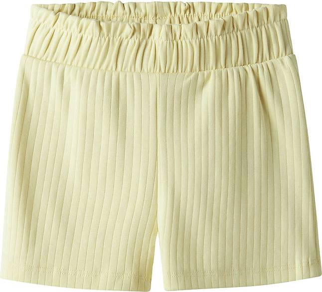 Name It Rib Shorts - Pastel Yellow