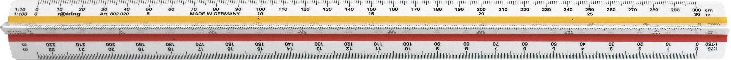  Ruler Triangular Reduction Scale 30cm