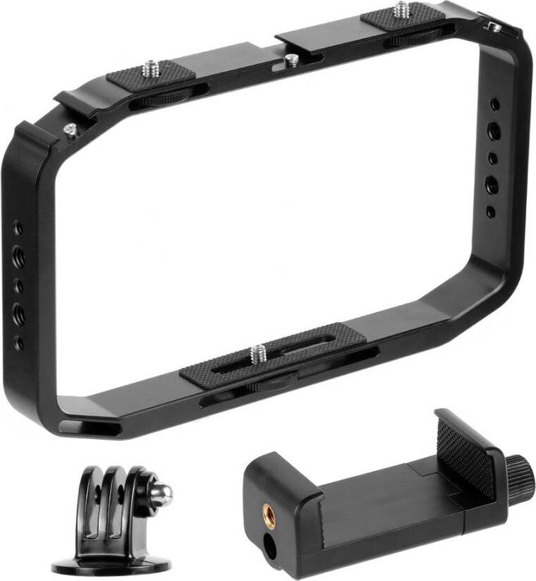 PU418 Metal Handheld Stabilizer Rig with Cold Shoe Mount