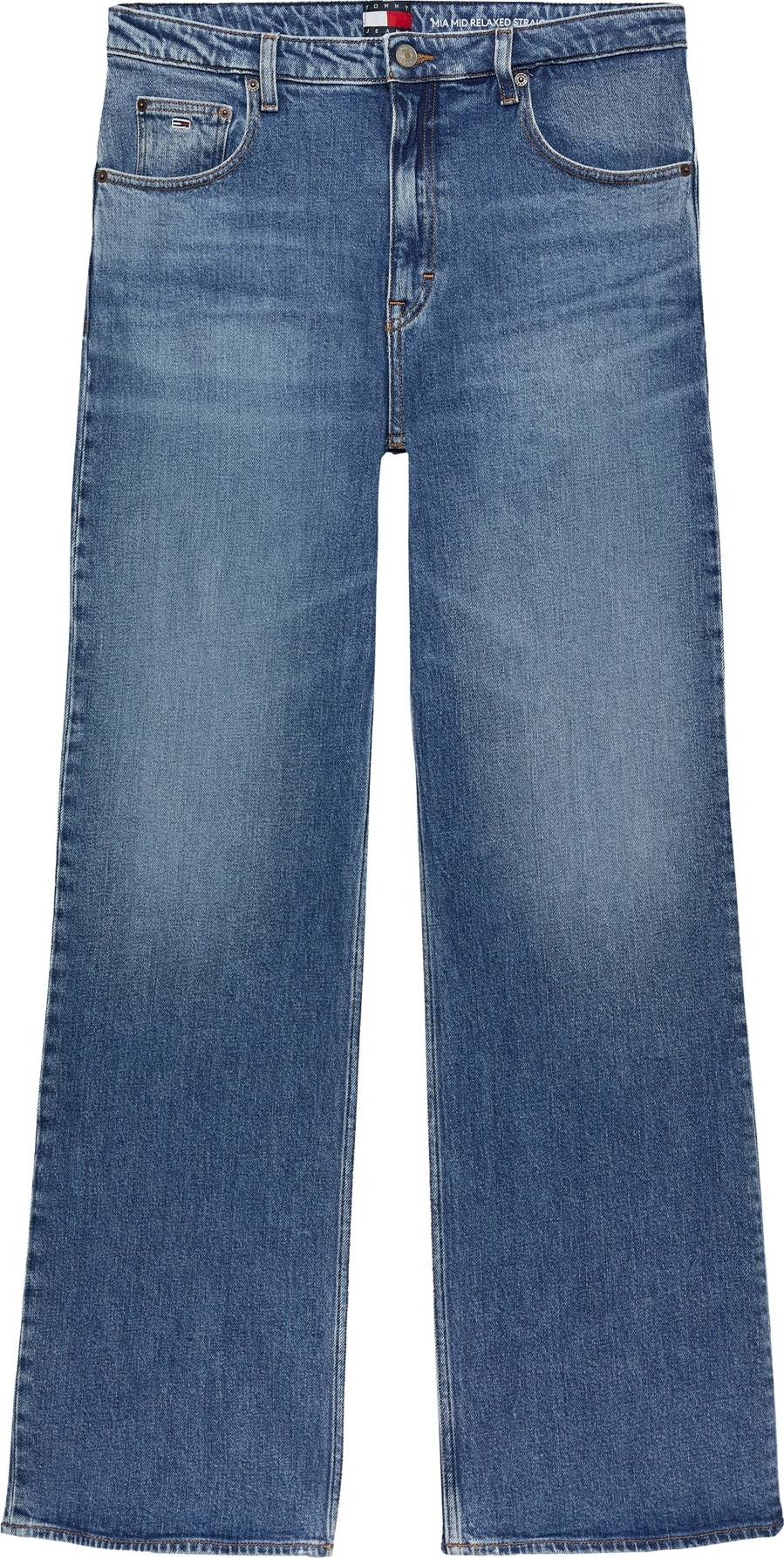 Mia Mid Rise Relaxed Straight - Blue