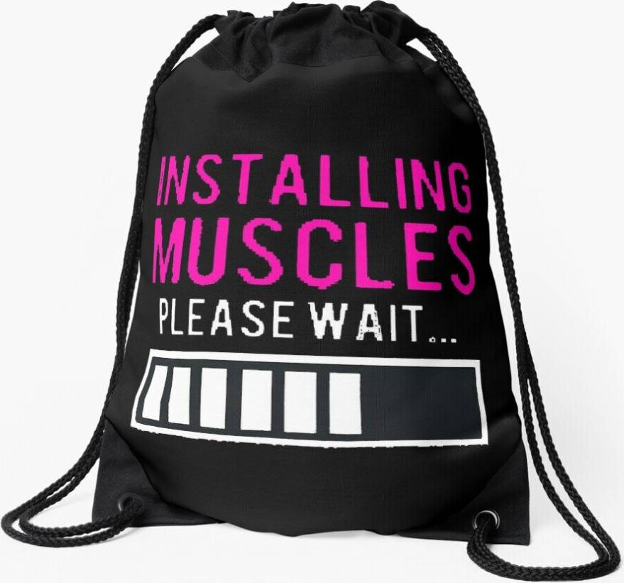 Famgem Drawstring Bag Installing Muscles Sport Gym Shoe Backpack
