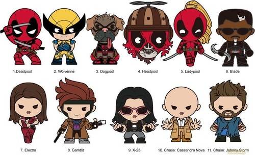 Monogram Marvel 3D PVC Bag Clips Deadpool Series 1 Display