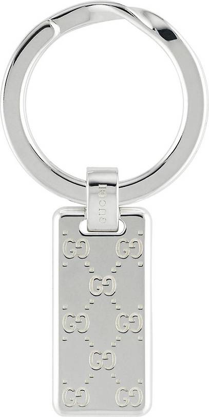 Gucci Signature GG Silver Keyring