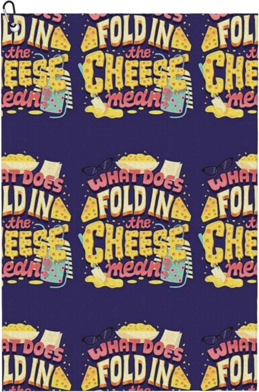 WHIBOS Fold In The Cheese Golf Towel