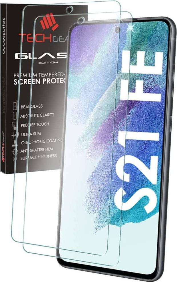 TechGear 2 Pack Glass Edition Tempered Glass Screen Protector Covers