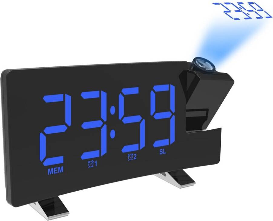 Greenzech Radio Projection Alarm Clock Large Screen LED Display