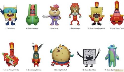 Squarepants 3D PVC Bag Clips Series 6 Display