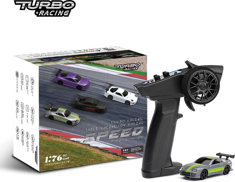 Turbo racing Maxpower Turbo Racing 1:76 Scale RC Sport Car C72 C73 Table Game Racing Remote Control Mini Model Full Proportional RTR Kit Toys