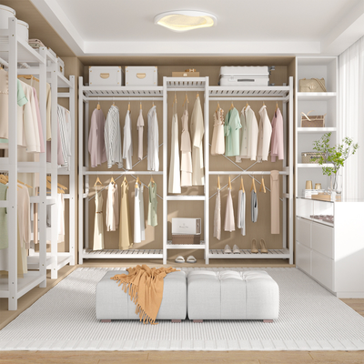 Clothing rack Rackcog Bamboo Closet System III Large Clothes Rack