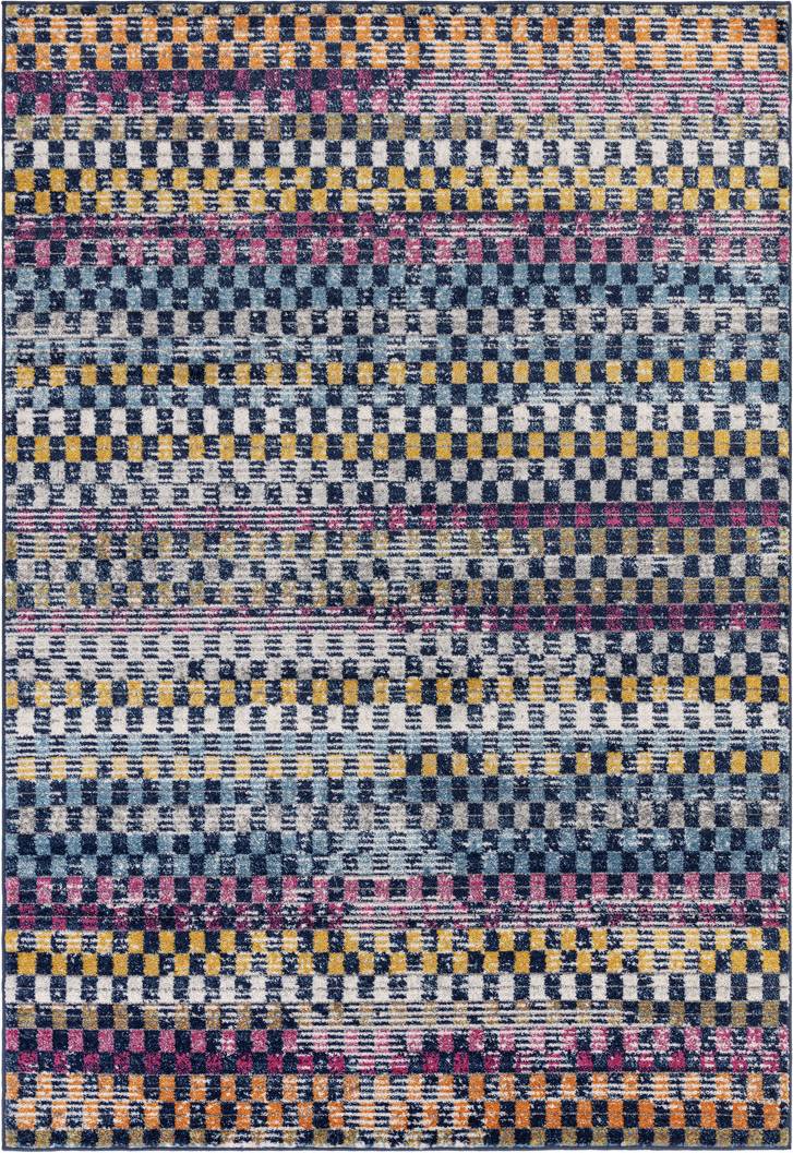 Langley Street Ralph Geometric Area Rug Rectangle 120 x 170 cm - Blue