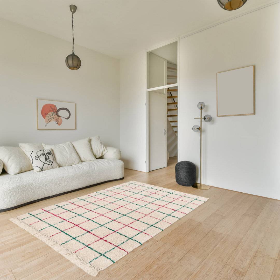 Brayden Studio Machine Woven Rug Polypropylene Plastic Geometric Pattern 160 x 230 cm Beige
