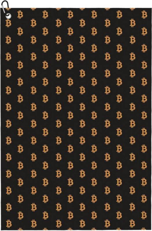 Bitcoin WHIBOS Bitcoin Logo Pattern 4901 Golf Towel