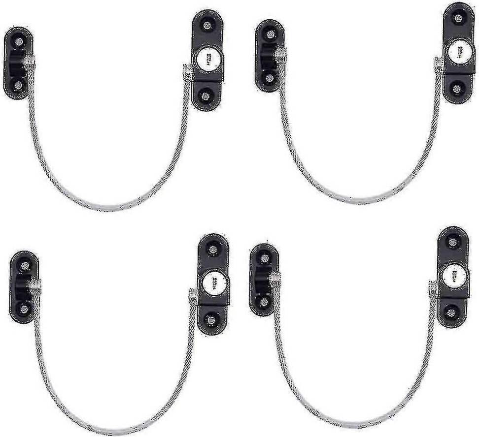 Kikidex 4 Pcs Window Restrictor Locks