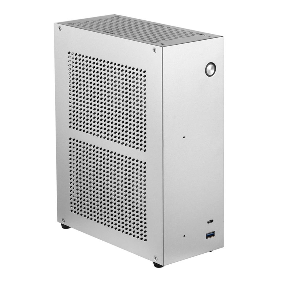 Tauoh Desktop Chassis ITX Computer Case Mini NAS Silver