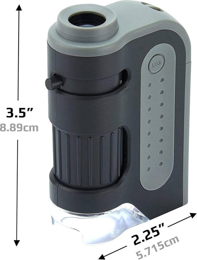 MicroBrite Plus 60 x 120 x LED Lighted Pocket Microscope