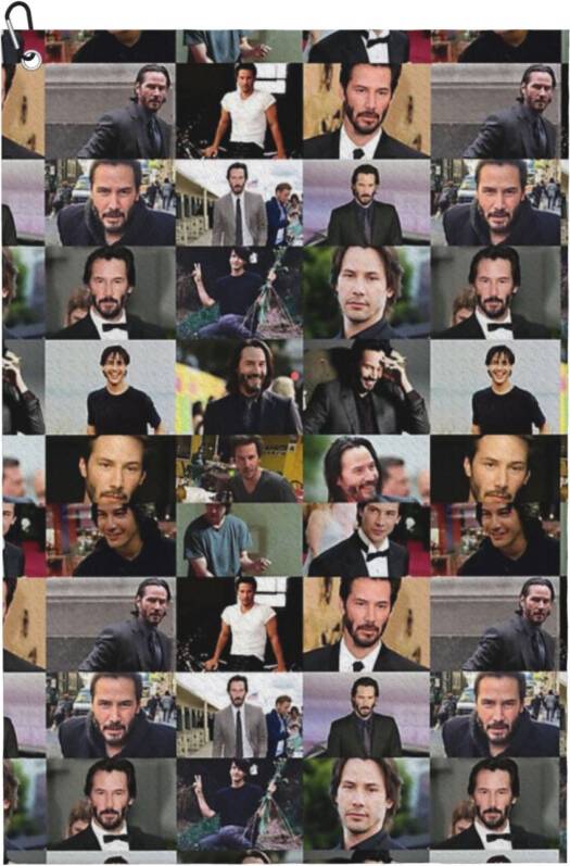 WHIBOS Keanu Reeves Collage 4826 Golf Towel