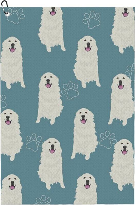 WHIBOS Great Pyrenees Pattern Golf Towel