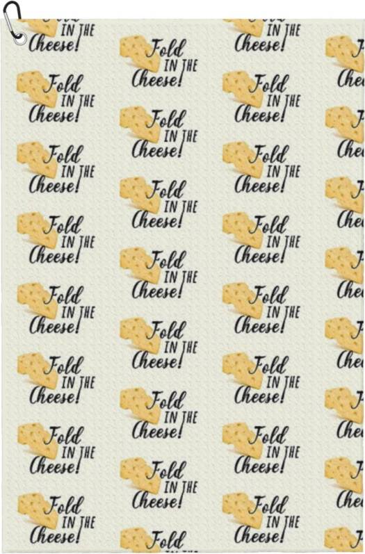 WHIBOS Fold In The Cheese Golf Towel