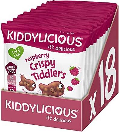 Kiddylicious Raspberry Crispy Tiddlers 18 Packs