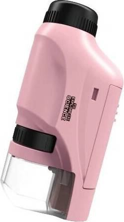BGHONE Pink 60-120x Lab Handheld Microscope Battery Powered Microscope With LED Light