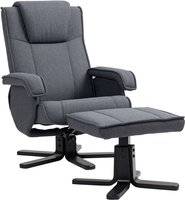 Homcom Rocker Swivel Recliner Chair Upholstered Armchair