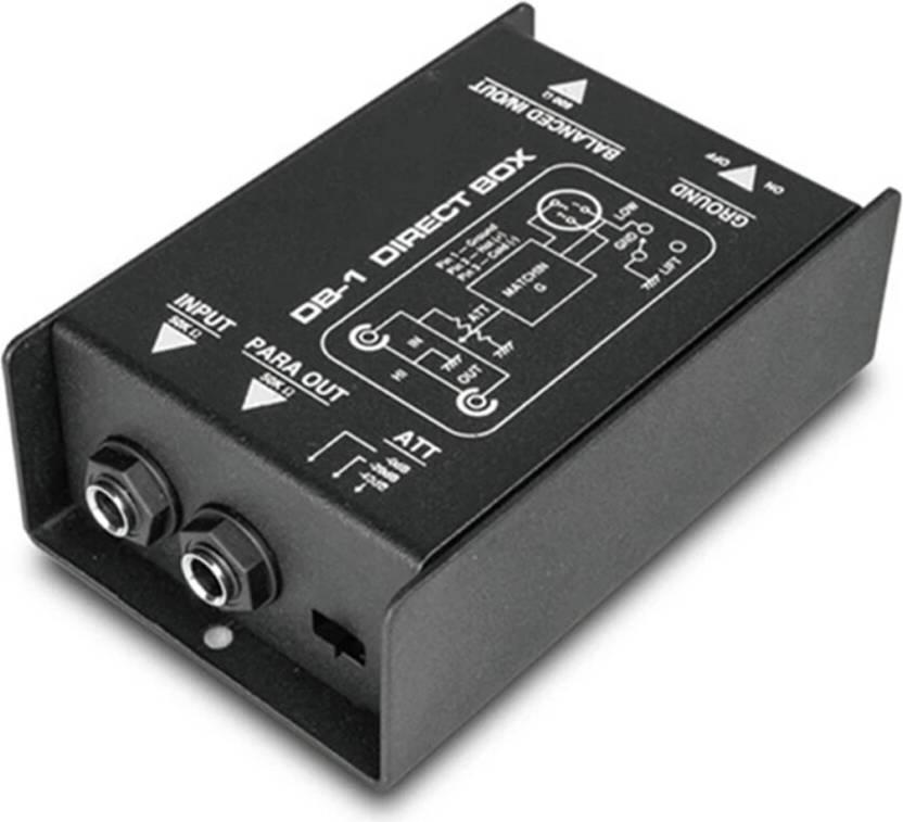 Spactz Professional Direct Box Single Channel Passive DI-Box Direct Injection Box