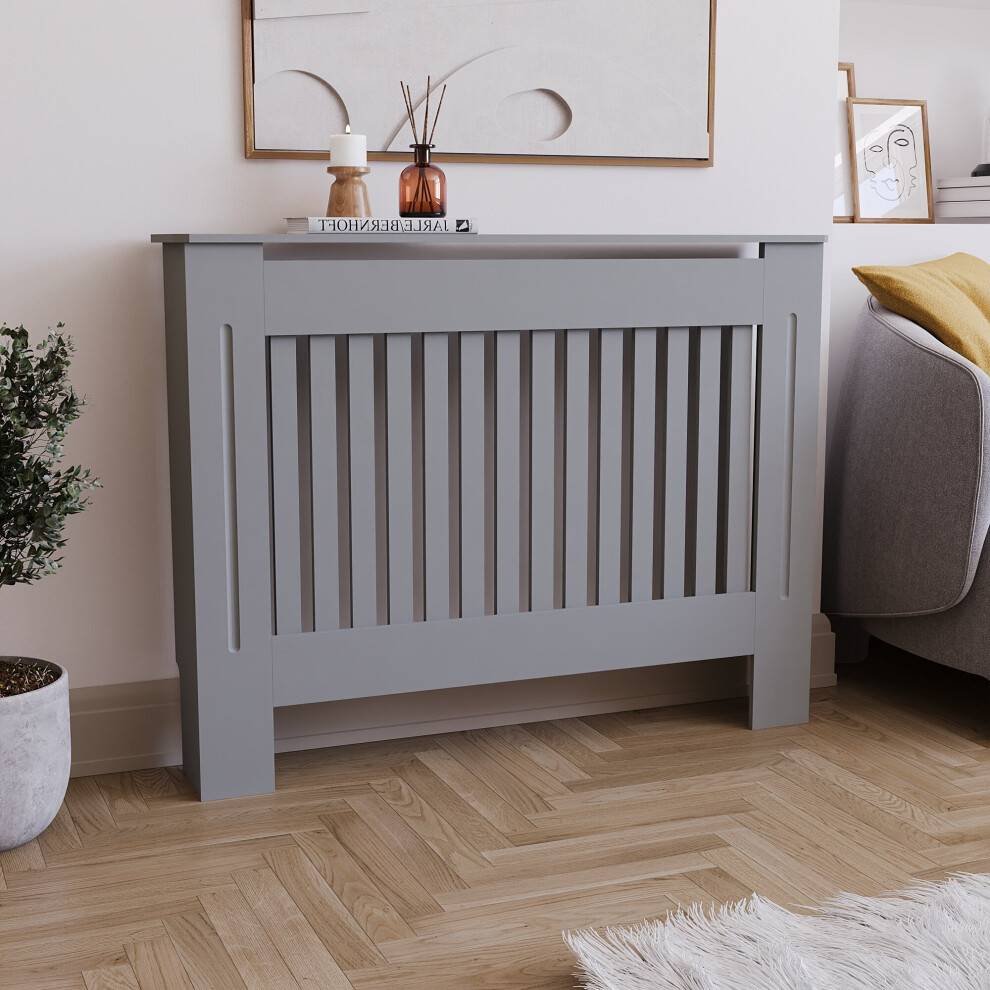 Vida Designs Chelsea Radiator Cover Heating Guard Grey