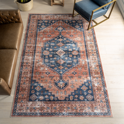Nuloom Astra SplashGuard Traditional Machine Washable Area Rug 9' x 12'