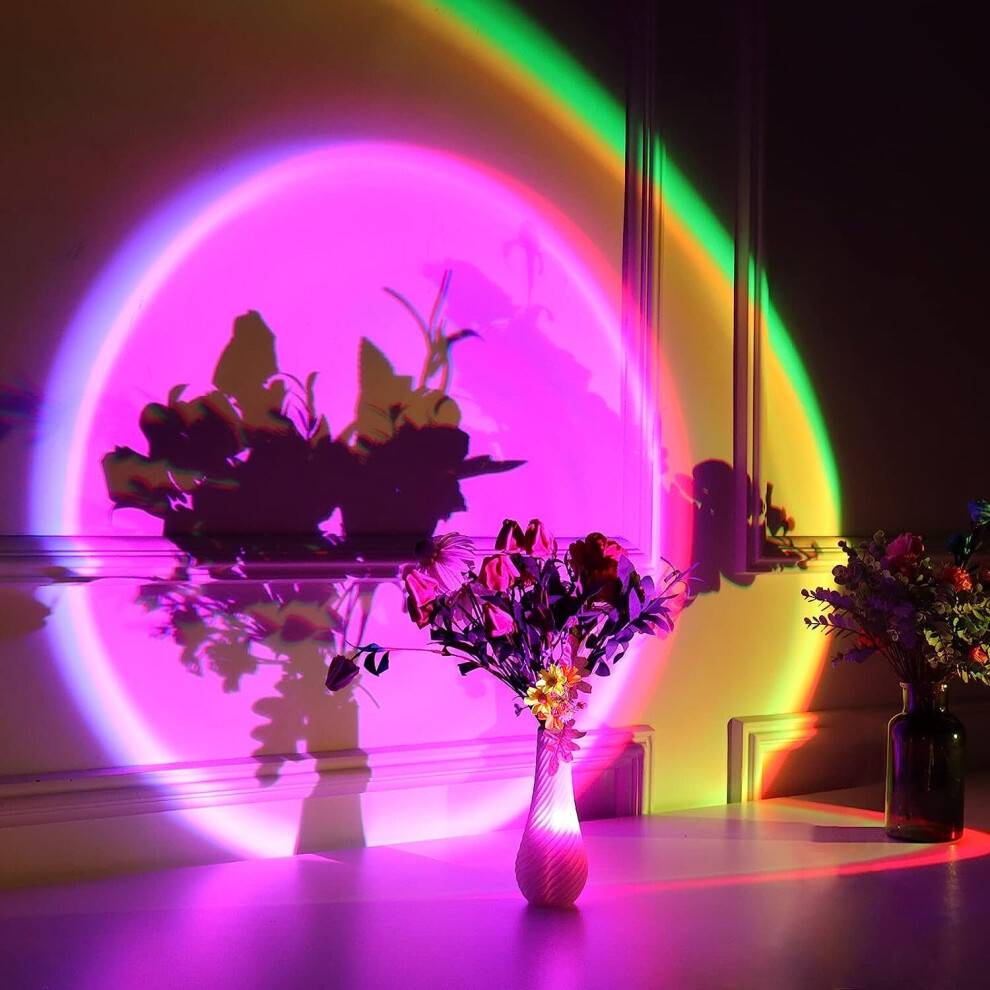 Tianfu Sunset Projection 16 Colors Changing LED 360 Degree Rotation Table Lamp