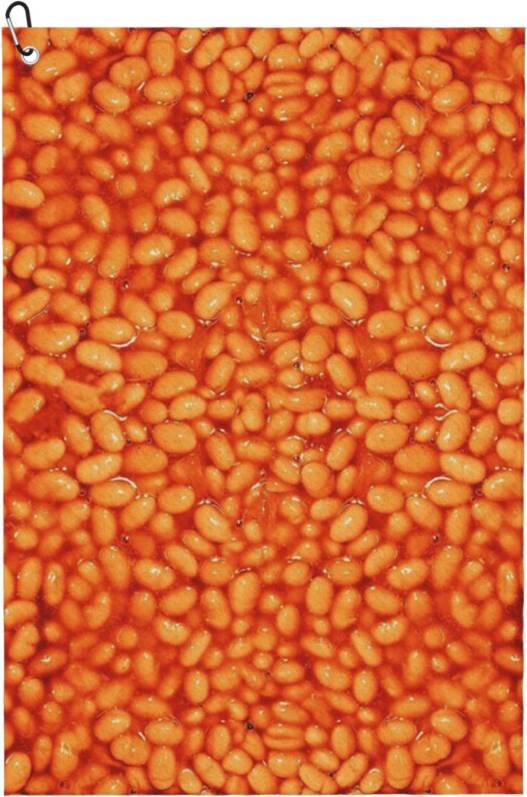 WHIBOS Beans In Things Pattern 8242 Golf Towel