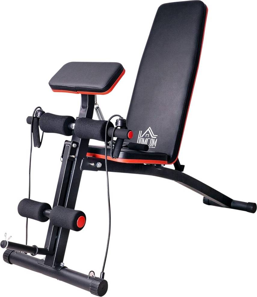 Homcom adjustable weight bench Homcom HOMCOM Foldable Adjustable Weight Bench