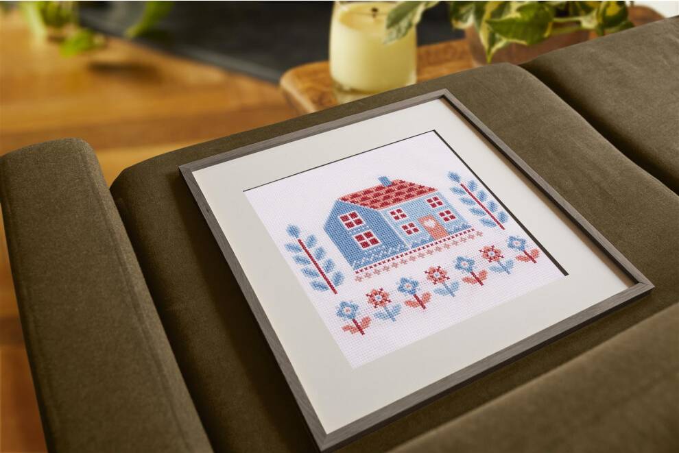 Kit Ricamo Punto Croce Folk Cottage