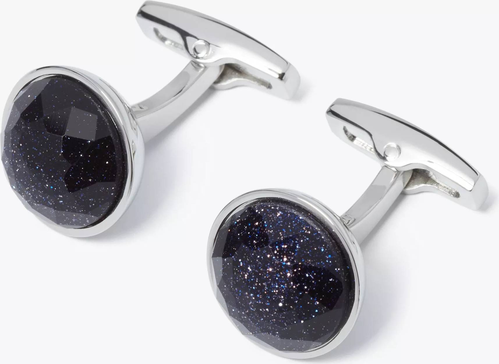 Simon Carter Rondo Cufflinks - Mid Blue