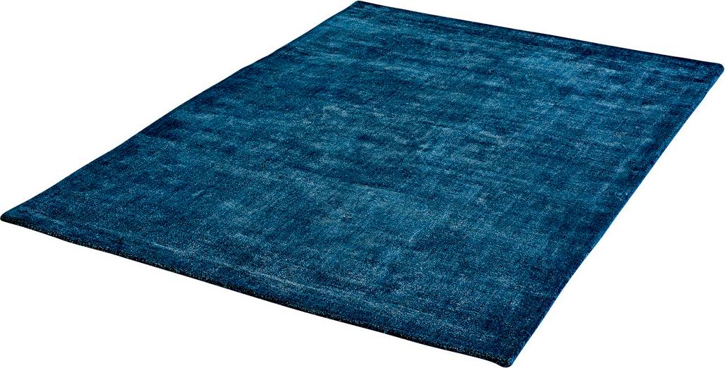 Ebern Designs Hand Hooked Rug 200 x 290 cm Blue