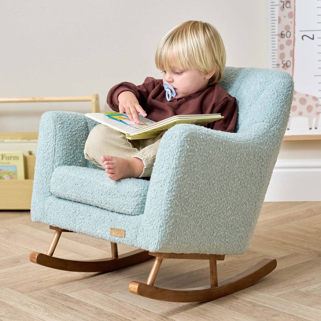 Jonah Mini Me Children's Rocking Chair Boucle Ocean Stone