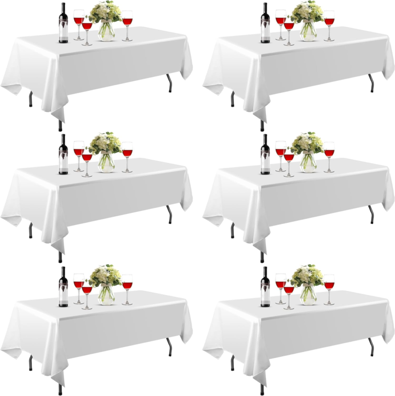 6 Pack Rectangle Table Cloth 60 x 102 Inch