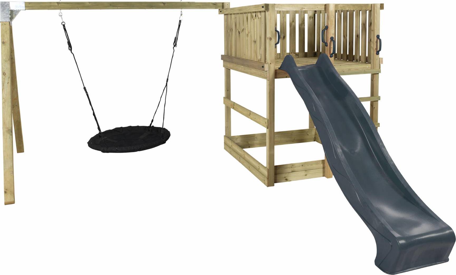 Lekställning Play Med Rundgunga Och Rutschkana