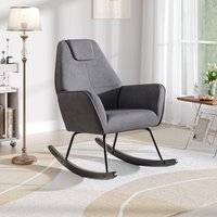 Modern Comfortable Grey Nursery Rocking Chair