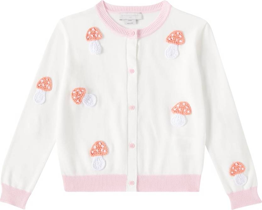 Cardigan - Ivory/Rosa