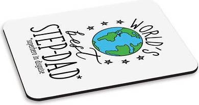 Gift Base World's Best Stepdad PC Computer Mouse Mat Pad