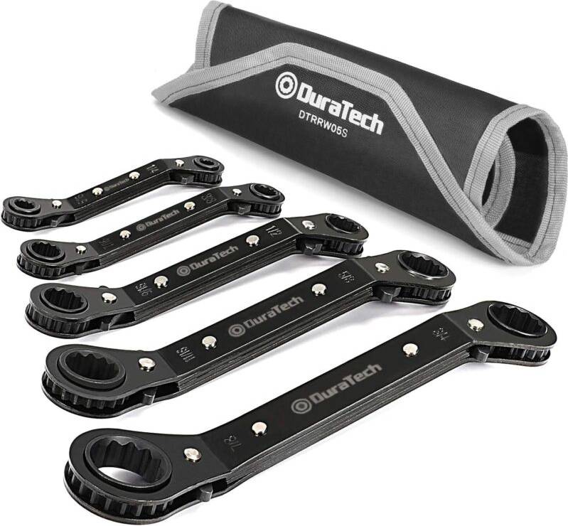 5 pc Double Offset Box End Reversible Ratcheting Set