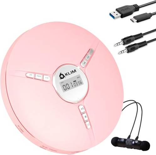 Portable cd player Klim Discman CD Player Mini Portable Rosa