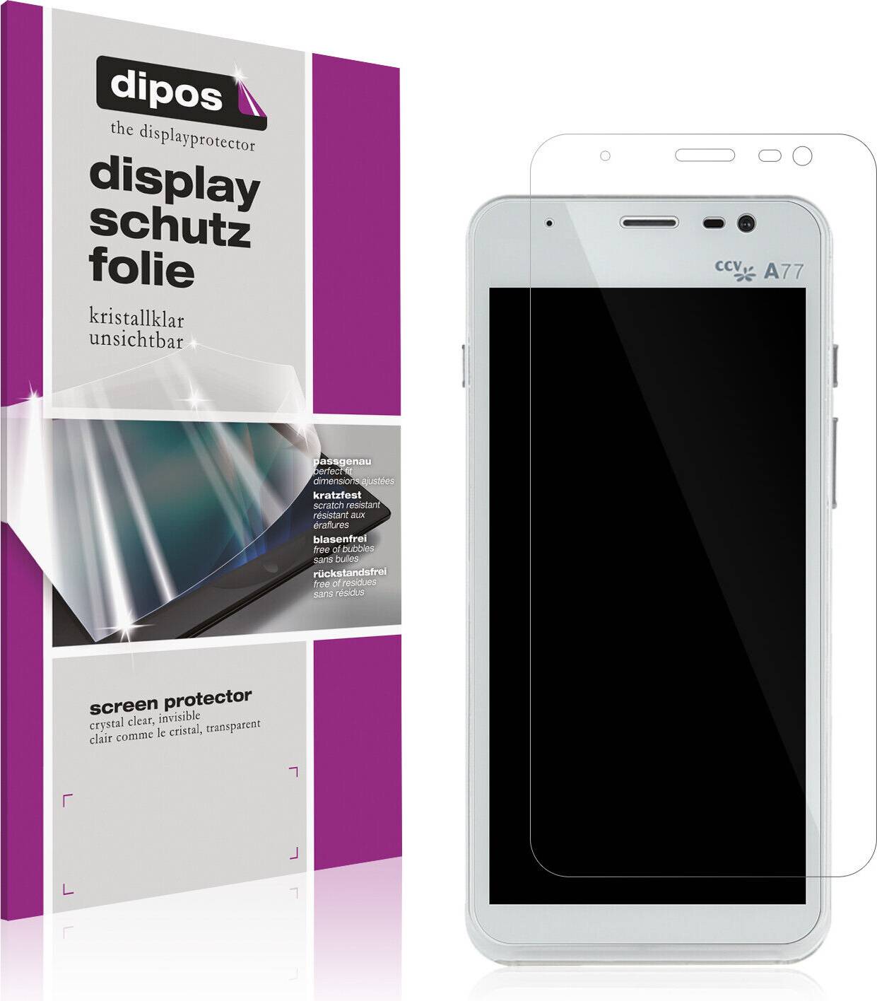 Dipos 4x Screen Protector for CCV Compact A77 Protection Crystal Clear