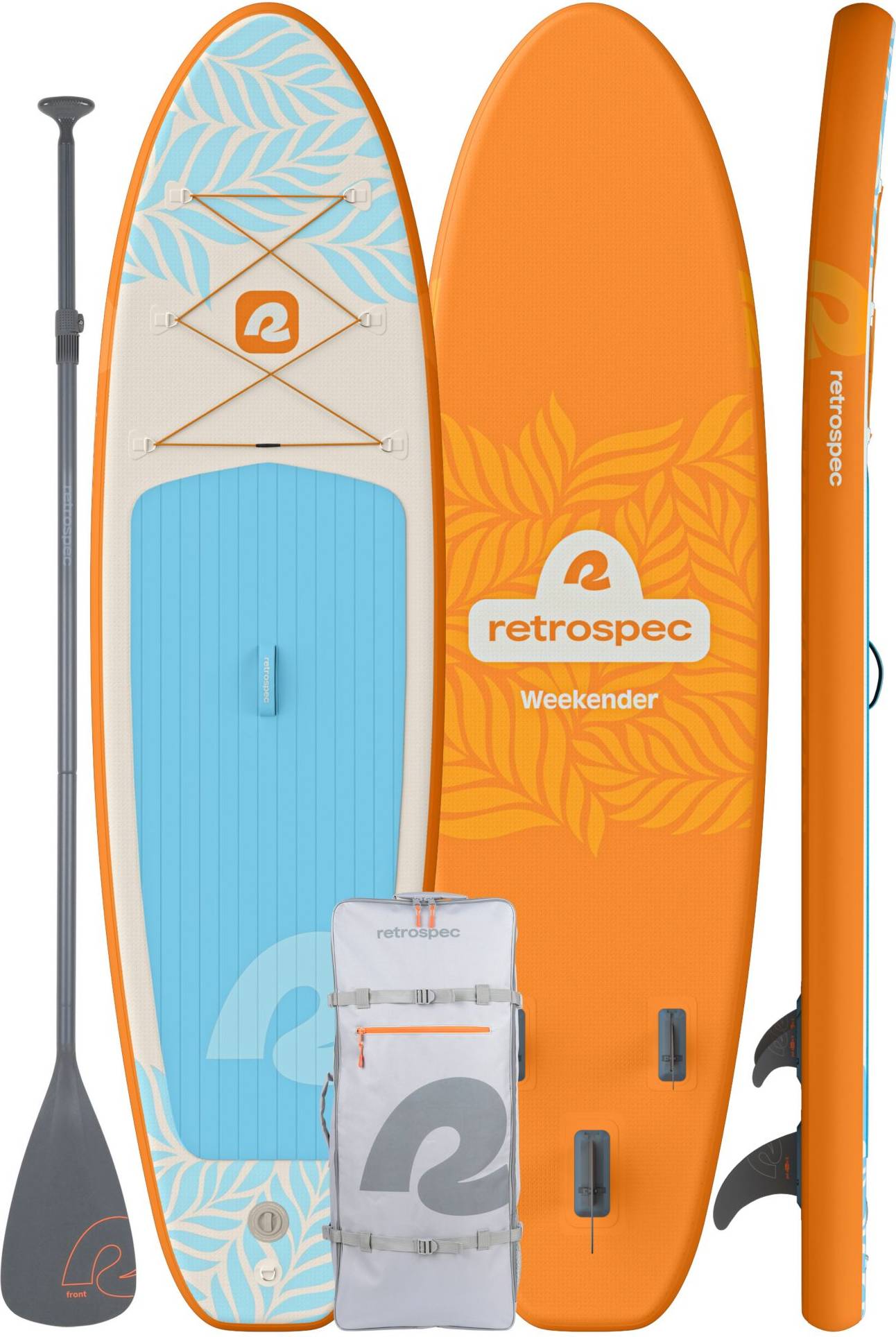 Inflatable stand up paddle board Retrospec Weekender 2.0 Inflatable 10'6" Stand Up Paddle Board Kit