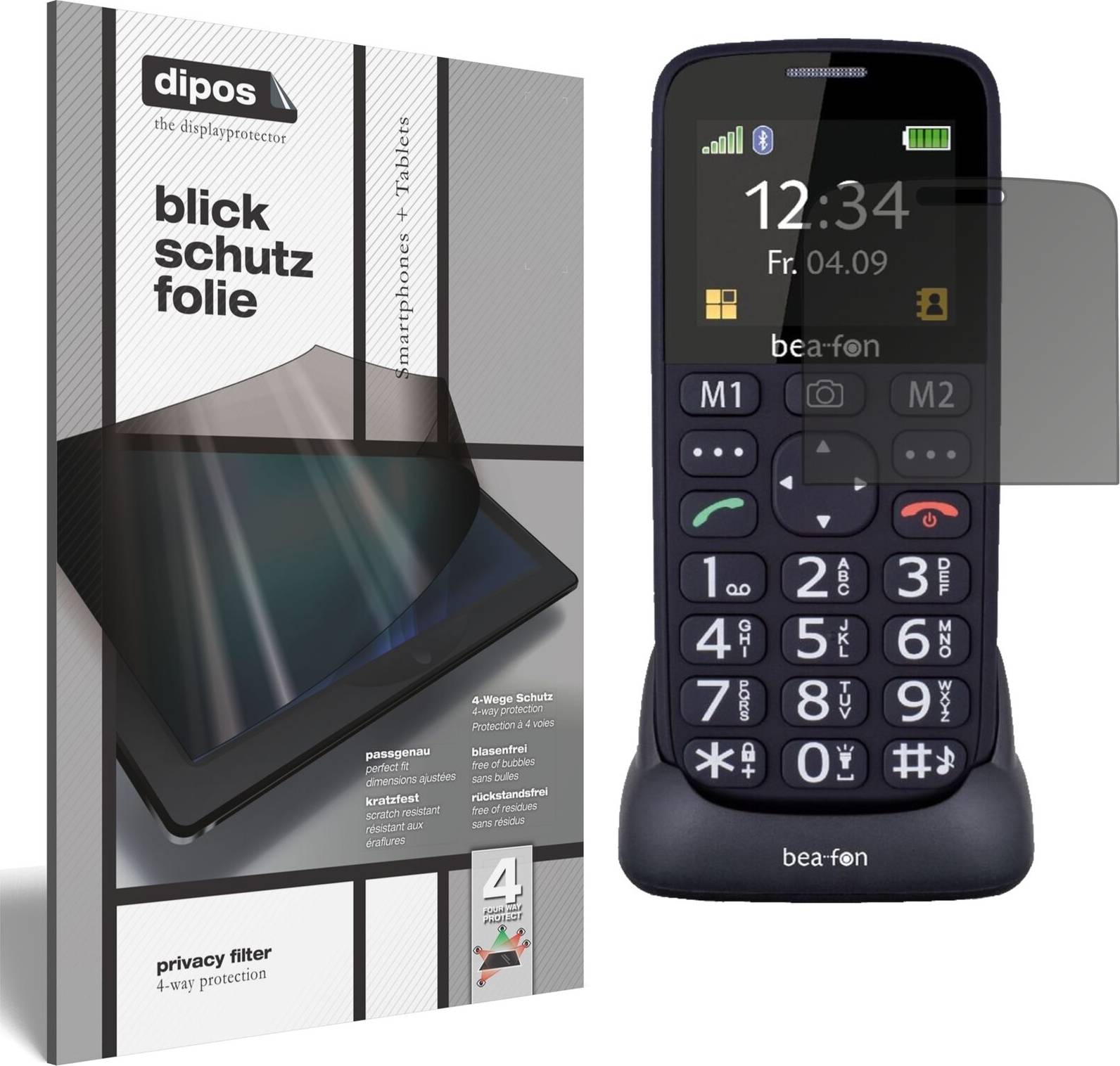 Dipos Screen Protector for Bea-Fon SL240 Privacy Filter