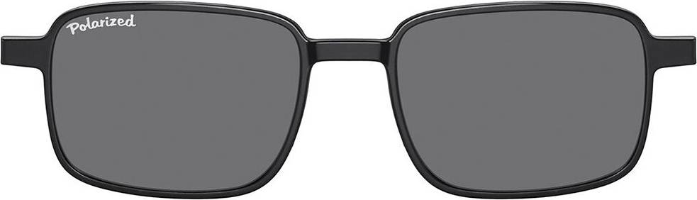 SmartBuy Collection Rectangle Full Rim TR90 Men's Sunglasses - Black