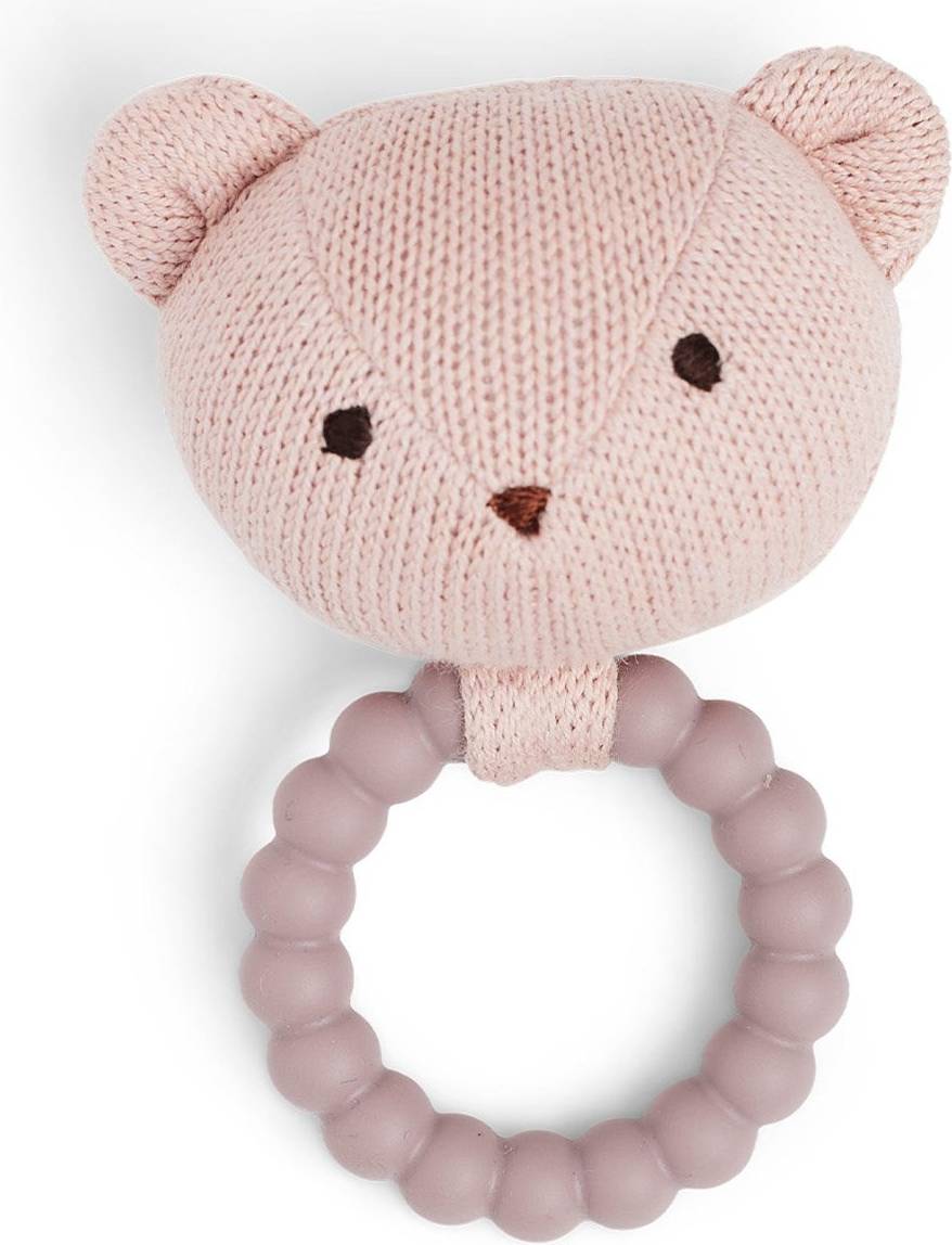 Smallstuff Lys Rosa Rangle Bamse Med Silikonering