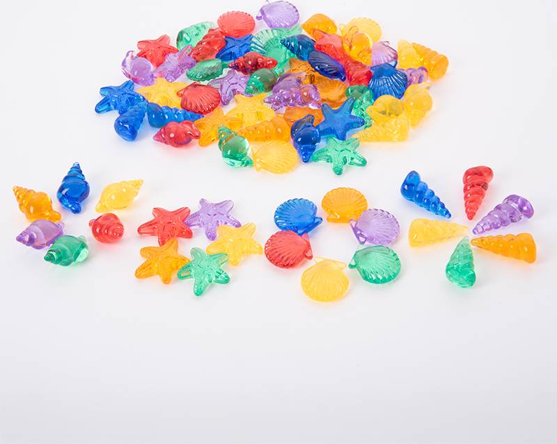 Set Conchiglie Colorate Trasparenti